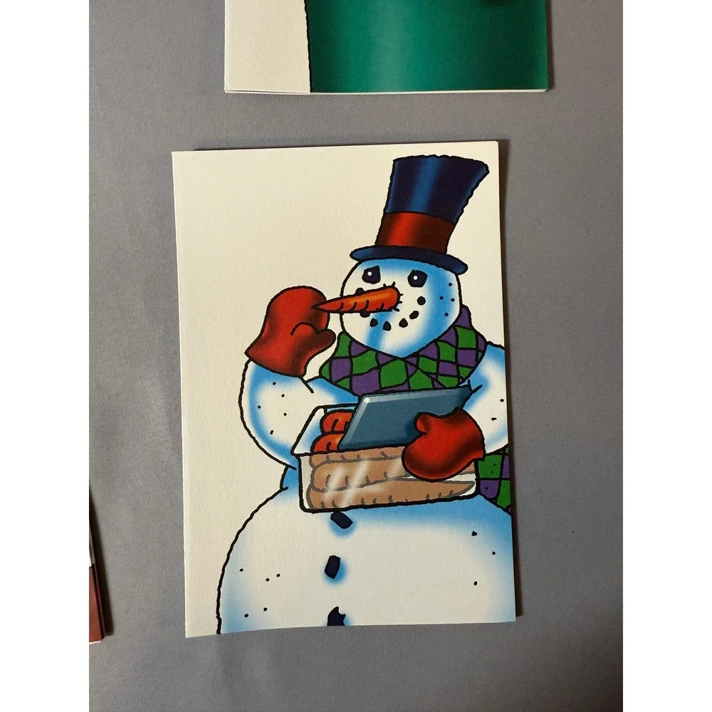 Vintage Tupperware Christmas‎ Greeting Cards Lot of 19 New Elf Santa Snowman